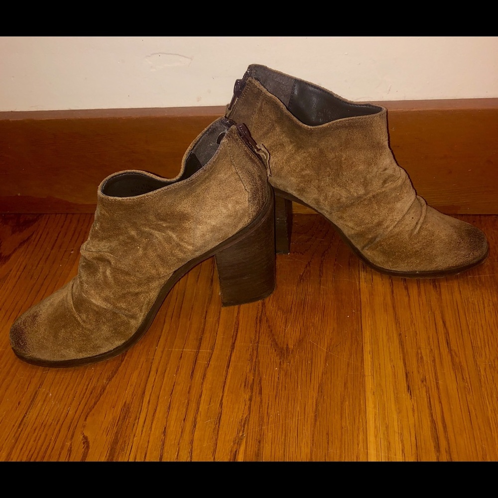 Suede heeled booties